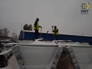 Погрузка краном вентиляционного оборудования